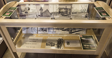 TEHS display case at Easttown Library & Information Center