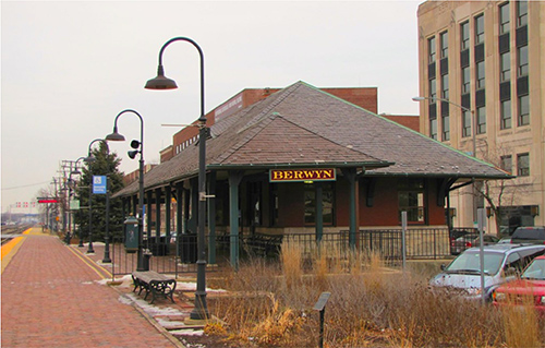 Berwyn train station in Illinois
