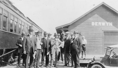 Berwyn train station in Alberta, Canada