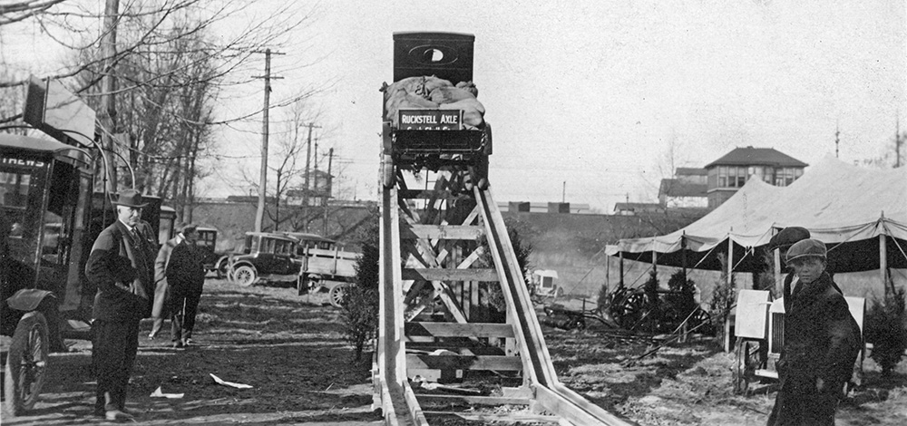 Model T with Ruckstell axle on ramp