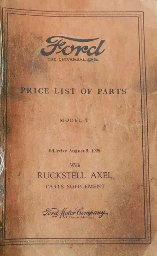 Ford catalog with Ruckstell Axle
